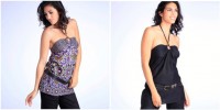 Top de gasa 100% algodón, lisa y estampada