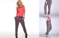 Pantalón estampado, entrepierna 80 cm