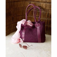 Bolso de punto de algodón brillante