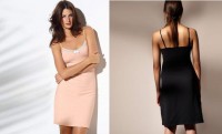 Camisón corto vaporoso de algodón stretch
