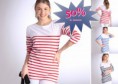 Camiseta marinera a rayas, de manga...  EDEIS